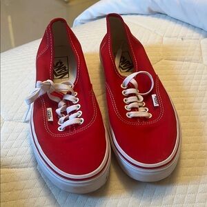 Vans Women's Red Canvas Sneakers